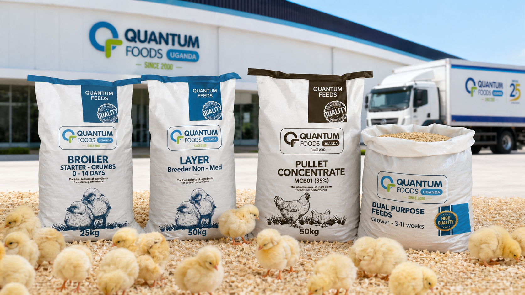 Quantum Foods Uganda — premium feeds and day-old chicks